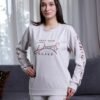 Rose Miss Pyjama brodé – Réf 16445 – Gris clair