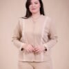 Rose Miss Pyjama boutonné dentelle – Réf 16500 – Beige