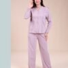 Rose Miss Pyjama boutonné dentelle – Réf 16500 – Lilas
