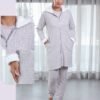 Rose Miss Ensemble pyjama polaire et veste zippée 3 pièces – Réf 16510 – Gris clair