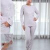 Rose Miss Ensemble pyjama polaire et veste zippée 3 pièces – Réf 16510 – Beige