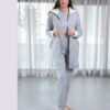 Rose Miss Ensemble pyjama polaire et veste zippée 3 pièces – Réf 16510 – Gris
