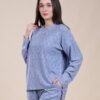 Rose Miss Pyjama jacquard – Réf 16548 – Bleu jean