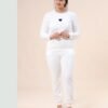 Rose Miss Pyjama polaire cœur – Réf 16576 – Blanc