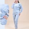 Rose Miss Pyjama polaire côtelé – Réf 16582 – Bleu ciel