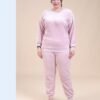 Rose Miss Pyjama polaire côtelé – Réf 16582 – Rose pâle