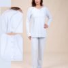 Rose Miss Ensemble pyjama et peignoir 3 pièces – Réf 16618 – Bleu clair