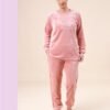 Rose Miss Pyjama velours brodé – Réf 16638 – Vieux rose Rose Miss Pyjama velours brodé – Réf 16638 – Vieux rose