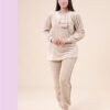 Rose Miss Pyjama velours brodé – Réf 16638 – Beige Rose Miss Pyjama velours brodé – Réf 16638 – Beige