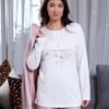 Rose Miss Ensemble pyjama et peignoir 3 pièces – Réf 16642 – Rose chiné
