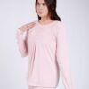 Rose Miss Ensemble pyjama et gilet dentelle 3 pièces – Réf 16648 – Rose pâle