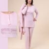 Rose Miss Ensemble pyjama et peignoir 3 pièces – Réf 16673 – Rose pâle
