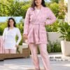 Rose Miss Pyjama 3 pièces avec robe de chambre vichy – Réf 16695 – Rose Rose Miss Pyjama 3 pièces avec robe de chambre vichy – Réf 16695 – Rose