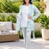 Rose Miss Pyjama 3 pièces avec robe de chambre vichy – Réf 16695 – Vert d'eau Rose Miss Pyjama 3 pièces avec robe de chambre vichy – Réf 16695 – Vert d'eau