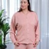 Rose Miss Pyjama boutonné jacquard – Réf 16730 – Corail