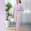 Rose Miss Pyjama boutonné jacquard – Réf 16744 – Lilas