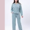 Rose Miss Pyjama boutonné côtelé – Réf 16746 – Vert d'eau
