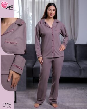 Rose Miss Pyjama boutonné – Réf 16756 – Taupe