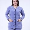 Rose Miss Pyjama velours côtelé boutonné – Réf 16778 – Bleu lavande