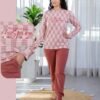 Rose Miss Pyjama pied-de-poule – Réf 16810 – Rose brique