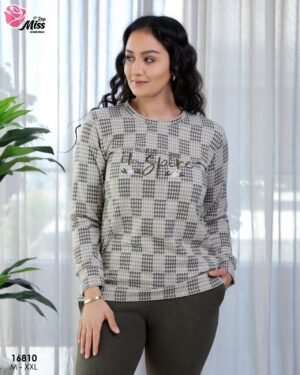 Rose Miss Pyjama pied-de-poule – Réf 16810 – Kaki