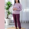 Rose Miss Pyjama pied-de-poule – Réf 16810 – Prune