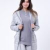 Rose Miss Ensemble pyjama et gilet jacquard capuche 3 pièces – Réf 16831 – Gris