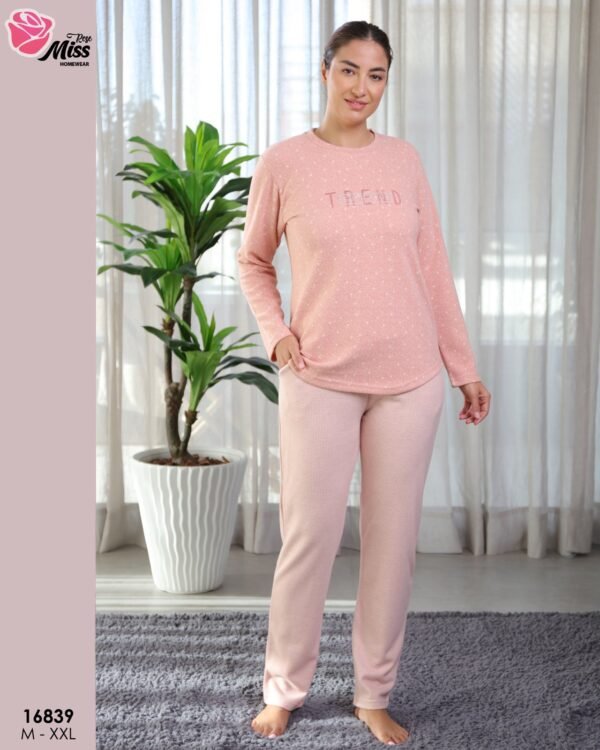 Rose Miss Pyjama imprimé étoiles – Réf 16839 – Pêche
