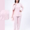 Rose Miss Ensemble pyjama polaire et gilet 3 pièces – Réf 16852 – Rose
