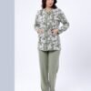 Rose Miss Pyjama boutonné imprimé – Réf 16856 – Vert sauge