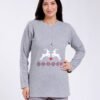 Rose Miss Pyjama imprimé rennes – Réf 16930 – Gris