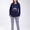 Rose Miss Pyjama imprimé rennes – Réf 16930 – Bleu marine