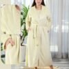 Rose Miss Ensemble robe de nuit et peignoir 2 pièces – Réf 16943 – Jaune pâle