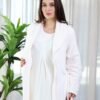 Rose Miss Ensemble robe de nuit et peignoir 2 pièces – Réf 16943 – Blanc
