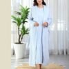 Rose Miss Ensemble robe de nuit et peignoir 2 pièces – Réf 16943 – Bleu ciel