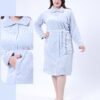 Rose Miss Robe de chambre polaire boutonnée – Réf 16944 – Bleu ciel