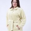 Rose Miss Robe de chambre polaire boutonnée – Réf 16944 – Jaune pâle