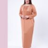 Rose Miss Chemise de nuit longue brodée – Réf 16949 – Camel