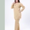 Rose Miss Pyjama tunique brodée – Réf 16950 – Beige