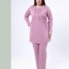 Rose Miss Pyjama tunique brodée – Réf 16950 – Vieux rose