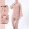 Rose Miss Pyjama tunique boutonnée brodée – Réf 16971 – Camel