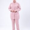 Rose Miss Pyjama tunique boutonnée brodée – Réf 16971 – Vieux rose
