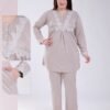 Rose Miss Pyjama tunique dentelle – Réf 16991 – Taupe