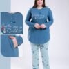 Rose Miss Pyjama tunique imprimé – Réf 16999 – Bleu pétrole Rose Miss Pyjama tunique imprimé – Réf 16999 – Bleu pétrole