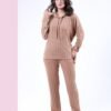 Rose Miss Pyjama côtelé à capuche – Réf 17009 – Camel