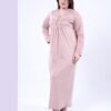 Rose Miss Chemise de nuit longue jacquard – Réf 17022 – Rose pâle