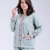 Rose Miss Pyjama boutonné à carreaux – Réf 17036 – Vert d'eau