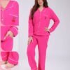 Rose Miss Pyjama chemise gaufré – Réf 17063 – Fuchsia