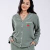 Rose Miss Pyjama chemise gaufré – Réf 17063 – Vert kaki