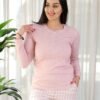 Rose Miss Pyjama pantalon à carreaux – Réf 17069 – Rose